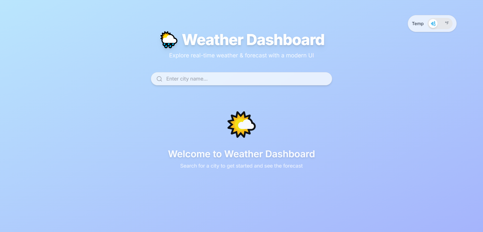 Weather Dashboard - Görsel 2